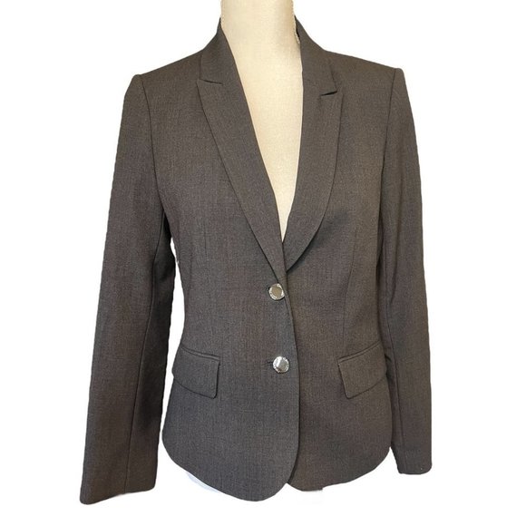 Calvin Klein Jackets & Blazers - CALVIN Klein Womens Charcoal Gray Blazer Size 10 Suit Jacket Petite